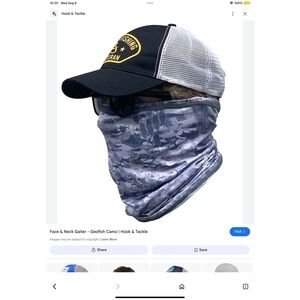 Neck Gaiter Face Mask‎ Fishing Sun Headwear Protection Fish Scales